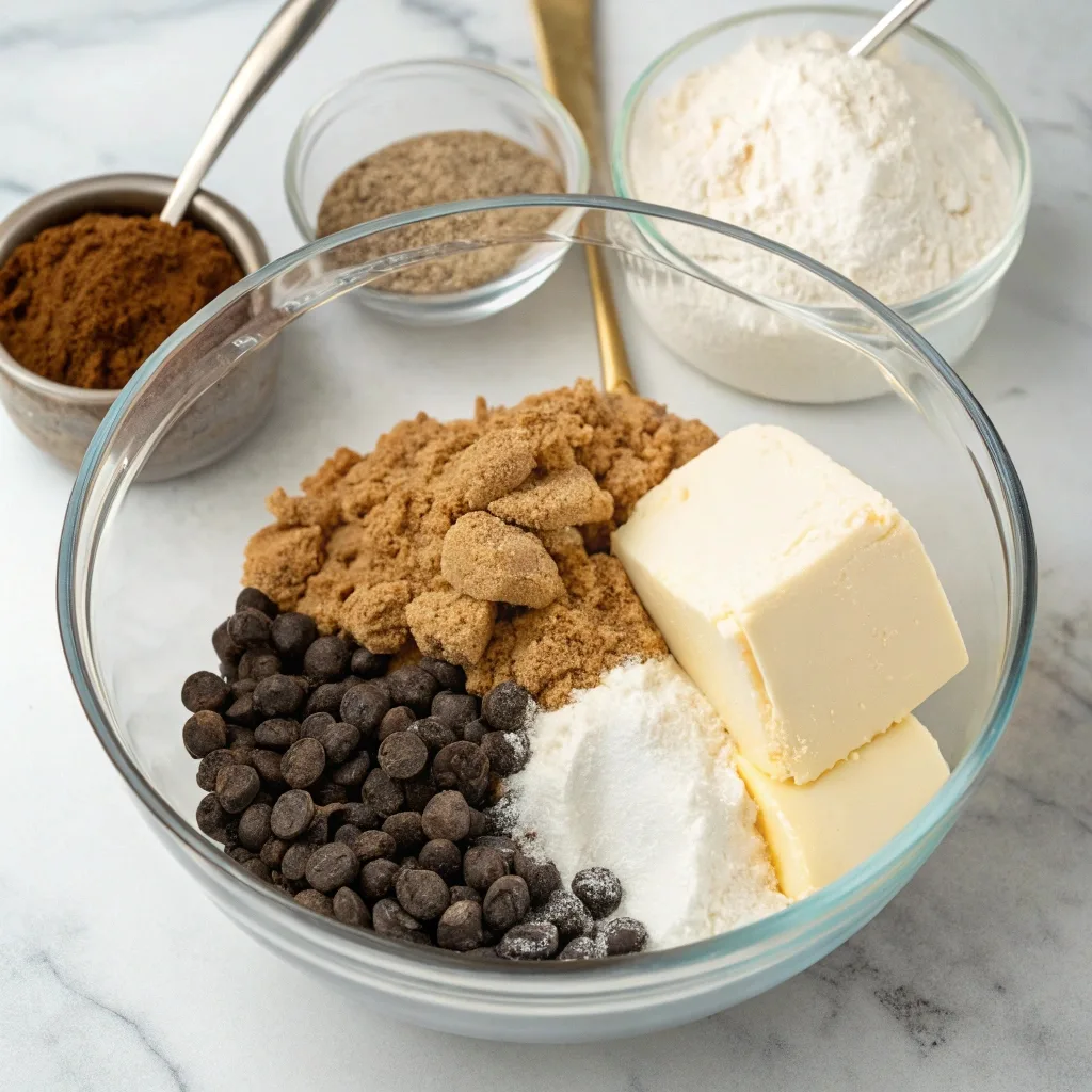 Ingredients eggless chocolate chip cookies recipe