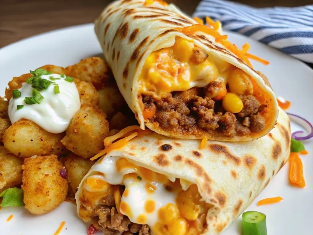 cheesy potato burrito