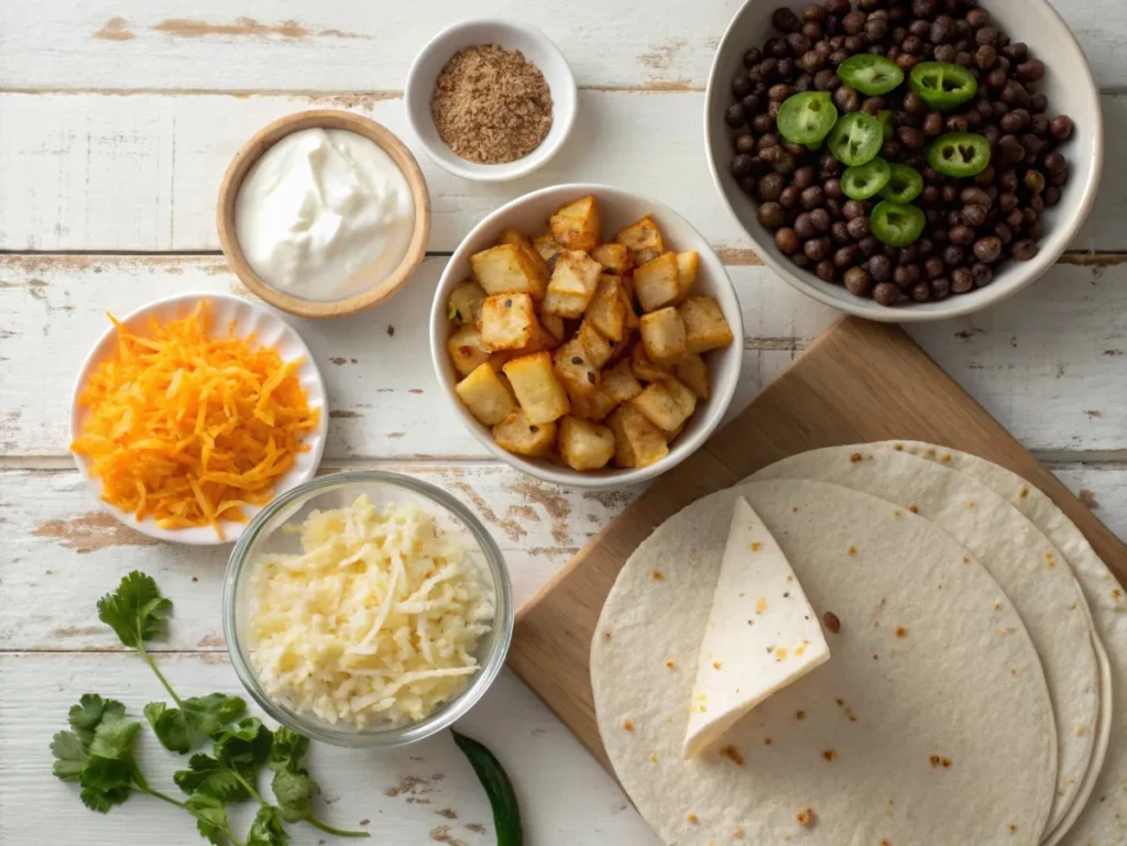 cheesy potato burrito ingredients