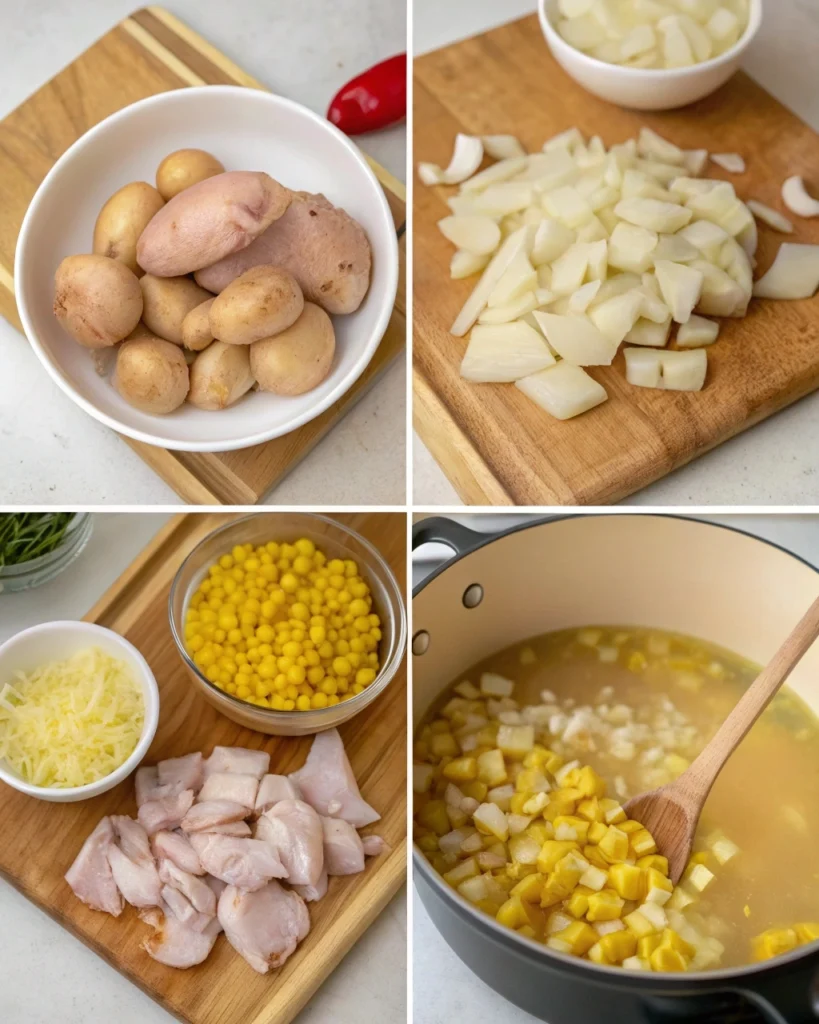 chicken corn chowder recipe instructions