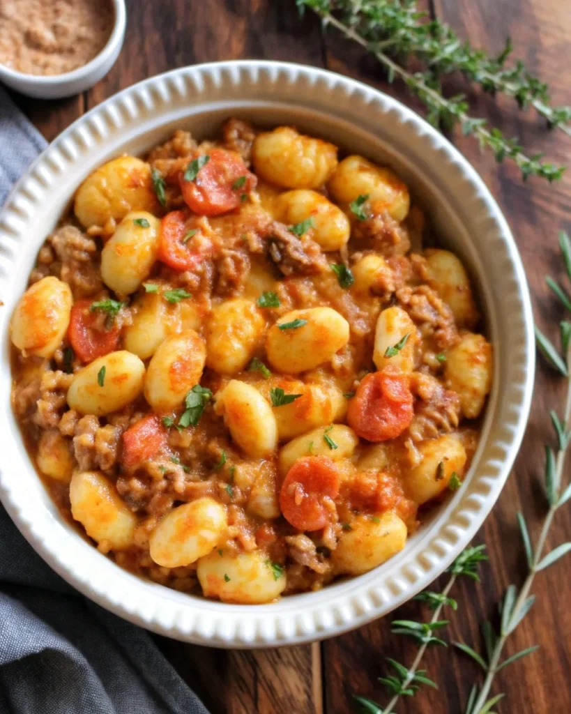 ground beef gnocchi