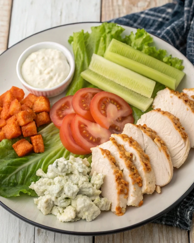 ingredients of buffalo chicken wrap recipe