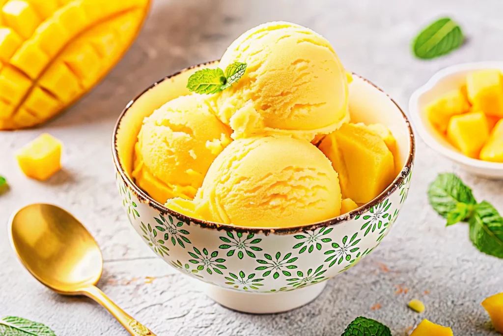 Mango Coconut Delight Ice Cream