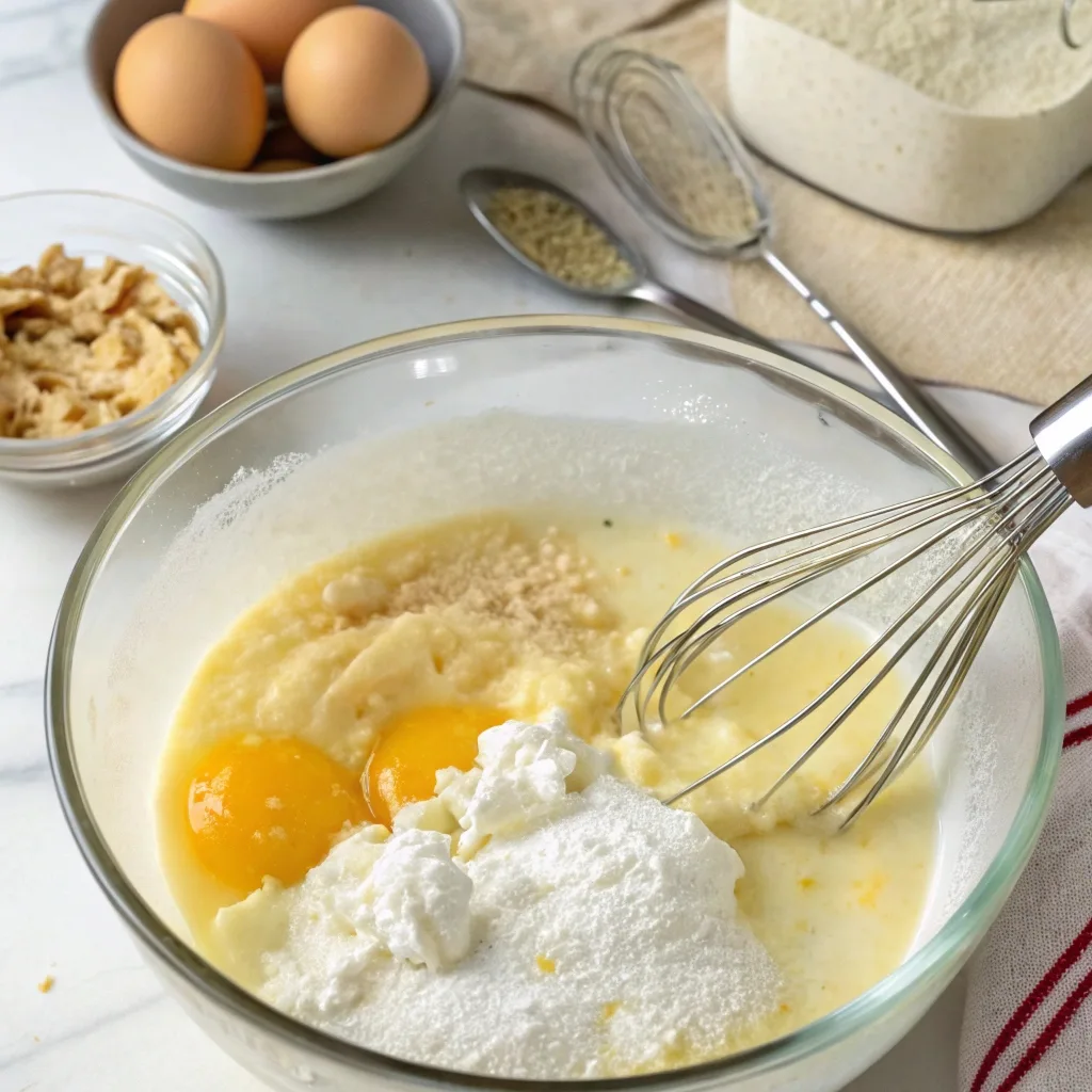 mix the wet ingredients of kodiak pancake recipe