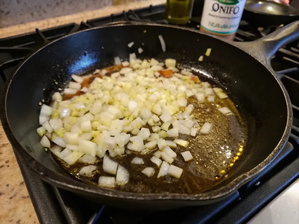 step-1 chili with eggs