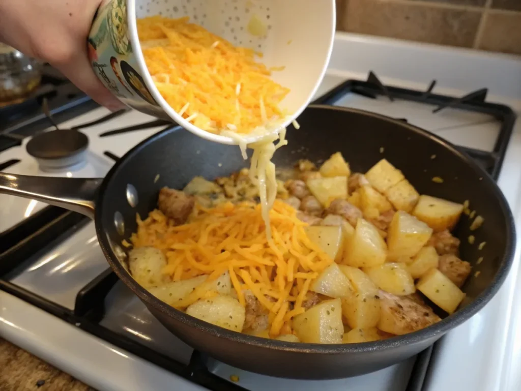step-4 cheesy potato burrito