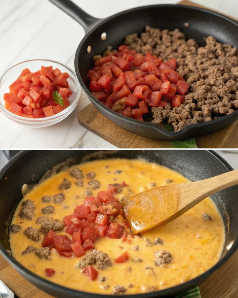 steps rotel dip recipe