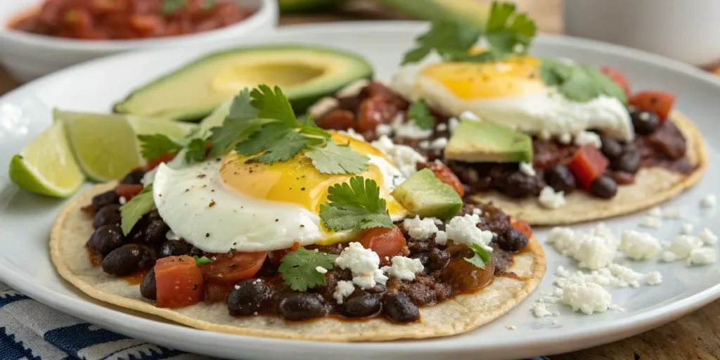 black bean huevos rancheros mexican breakfast