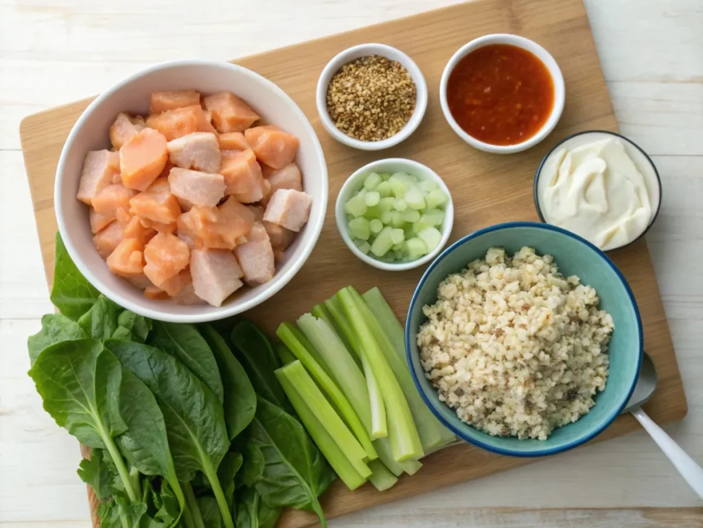 ingredients buffalo chicken bowl