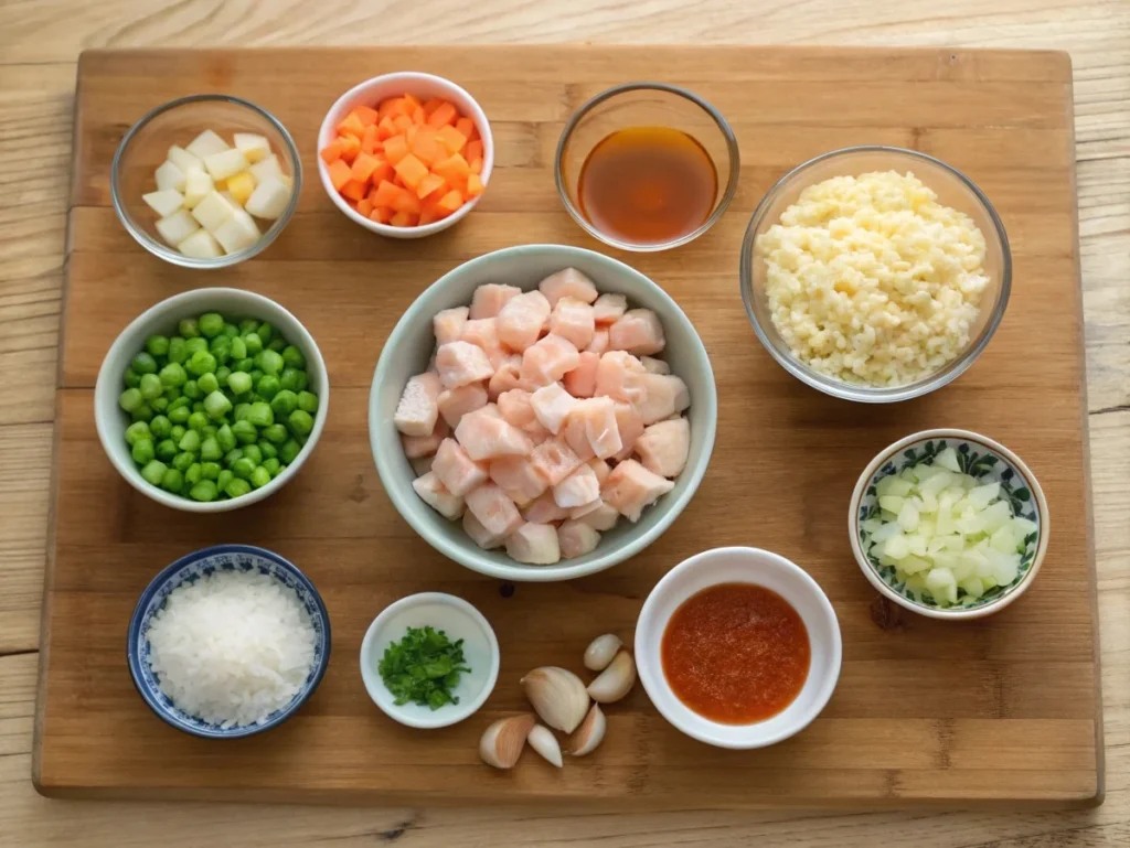 ingredients buffalo chicken fried rice