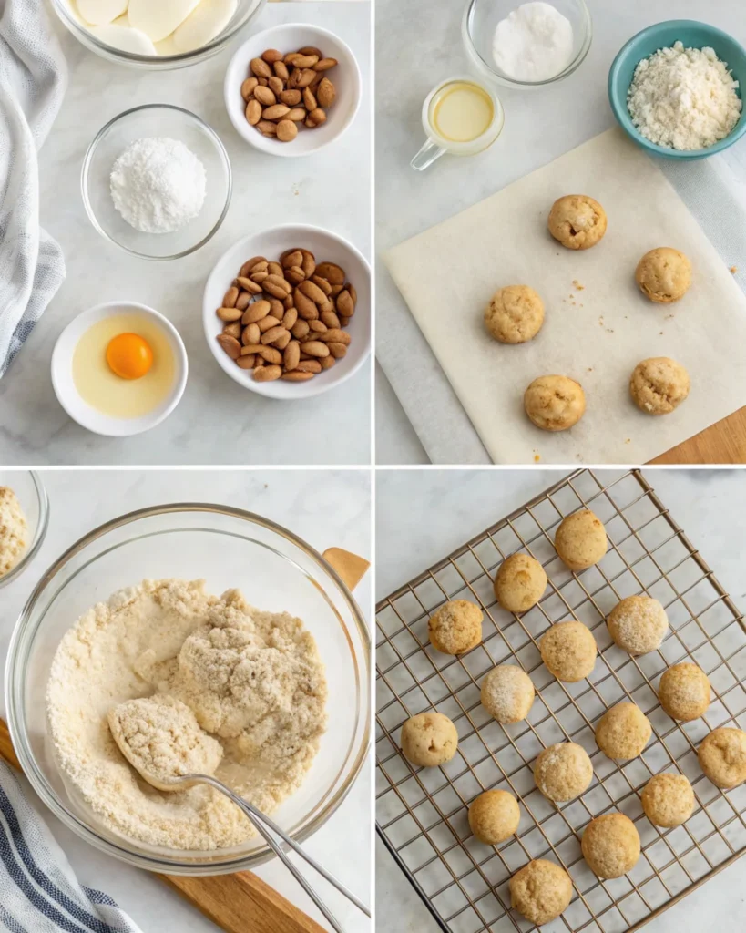 instructions almond cookies