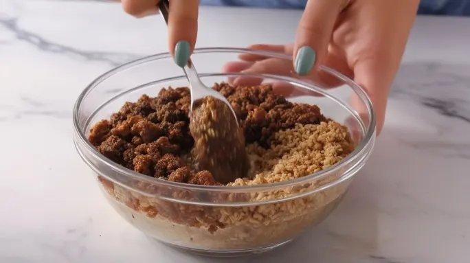 Mix the chocolate cookie crumbs